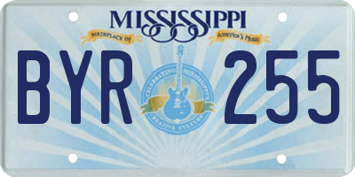 MS license plate BYR255