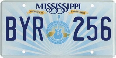 MS license plate BYR256