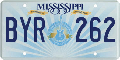 MS license plate BYR262