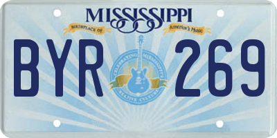 MS license plate BYR269