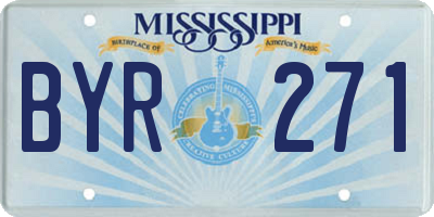 MS license plate BYR271