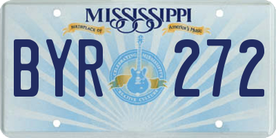 MS license plate BYR272