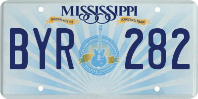 MS license plate BYR282