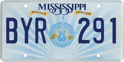MS license plate BYR291
