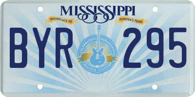 MS license plate BYR295