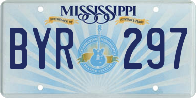 MS license plate BYR297
