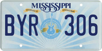MS license plate BYR306
