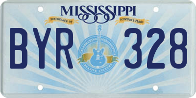 MS license plate BYR328