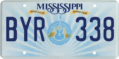 MS license plate BYR338