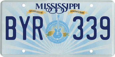 MS license plate BYR339