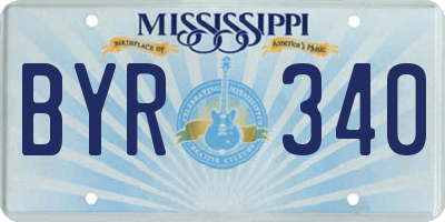 MS license plate BYR340