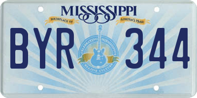 MS license plate BYR344