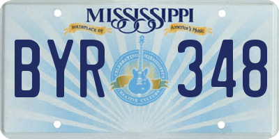 MS license plate BYR348