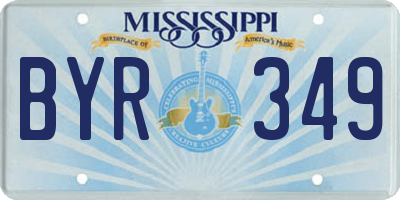 MS license plate BYR349