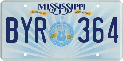 MS license plate BYR364