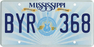 MS license plate BYR368