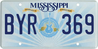 MS license plate BYR369