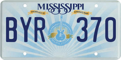 MS license plate BYR370