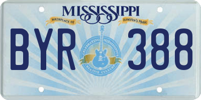 MS license plate BYR388