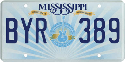 MS license plate BYR389