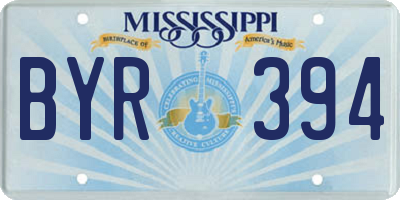 MS license plate BYR394