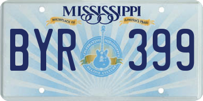 MS license plate BYR399