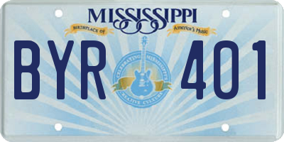 MS license plate BYR401