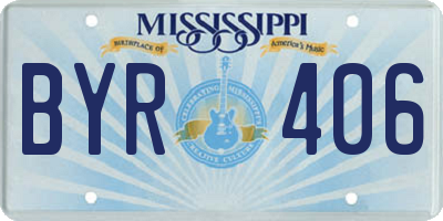 MS license plate BYR406
