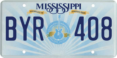 MS license plate BYR408