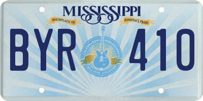 MS license plate BYR410