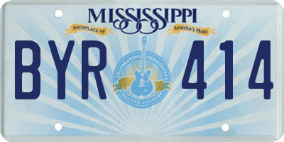 MS license plate BYR414