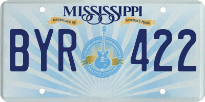 MS license plate BYR422