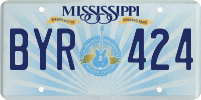 MS license plate BYR424