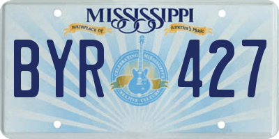MS license plate BYR427
