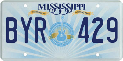 MS license plate BYR429