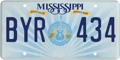 MS license plate BYR434