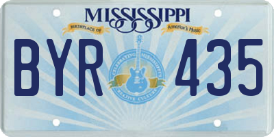 MS license plate BYR435