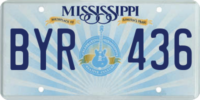 MS license plate BYR436