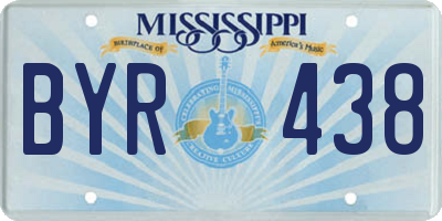 MS license plate BYR438