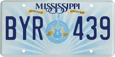 MS license plate BYR439