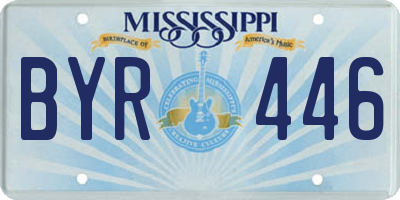 MS license plate BYR446