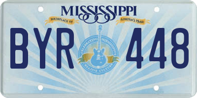 MS license plate BYR448