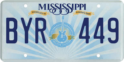 MS license plate BYR449
