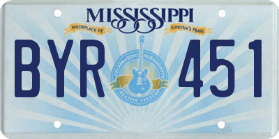 MS license plate BYR451