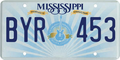 MS license plate BYR453
