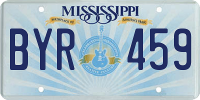 MS license plate BYR459