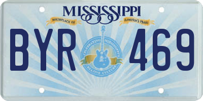MS license plate BYR469