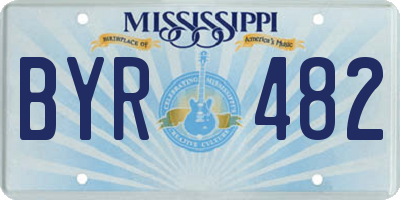 MS license plate BYR482