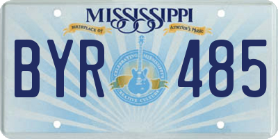 MS license plate BYR485