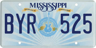 MS license plate BYR525